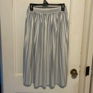 Topshop Silver Midi Skirt